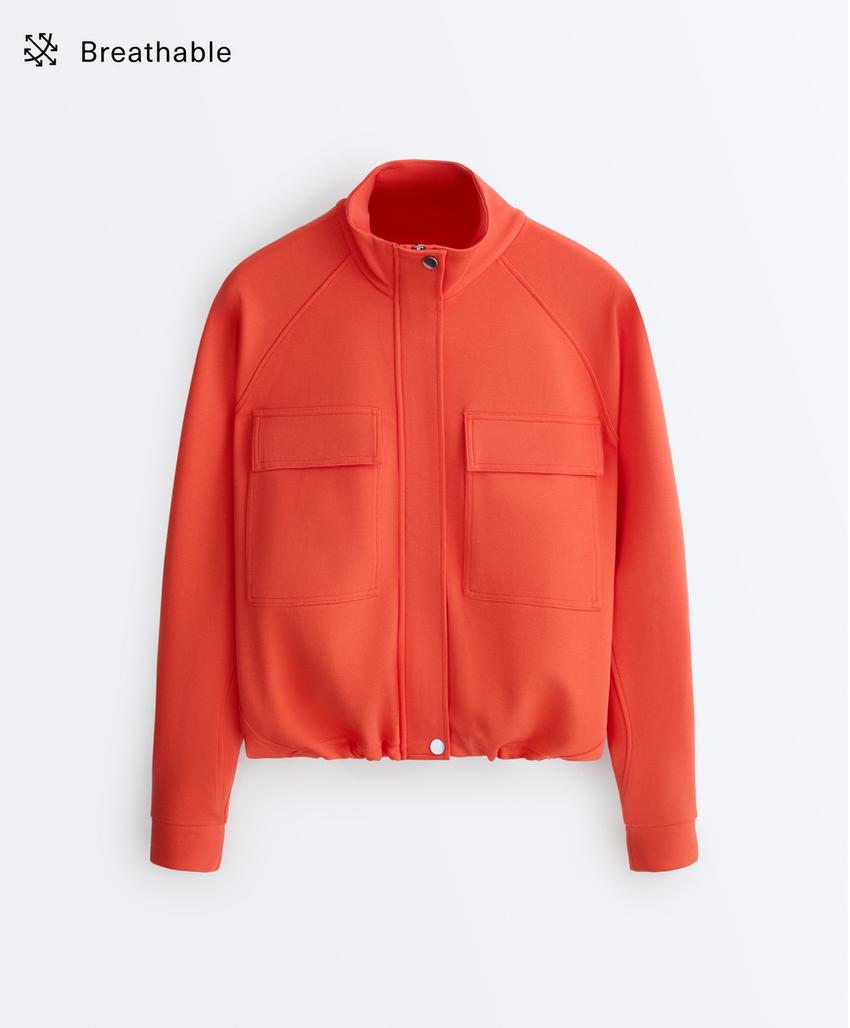 Куртка пике с карманами из хлопка