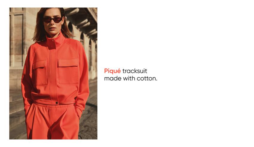 Куртка пике с карманами из хлопка