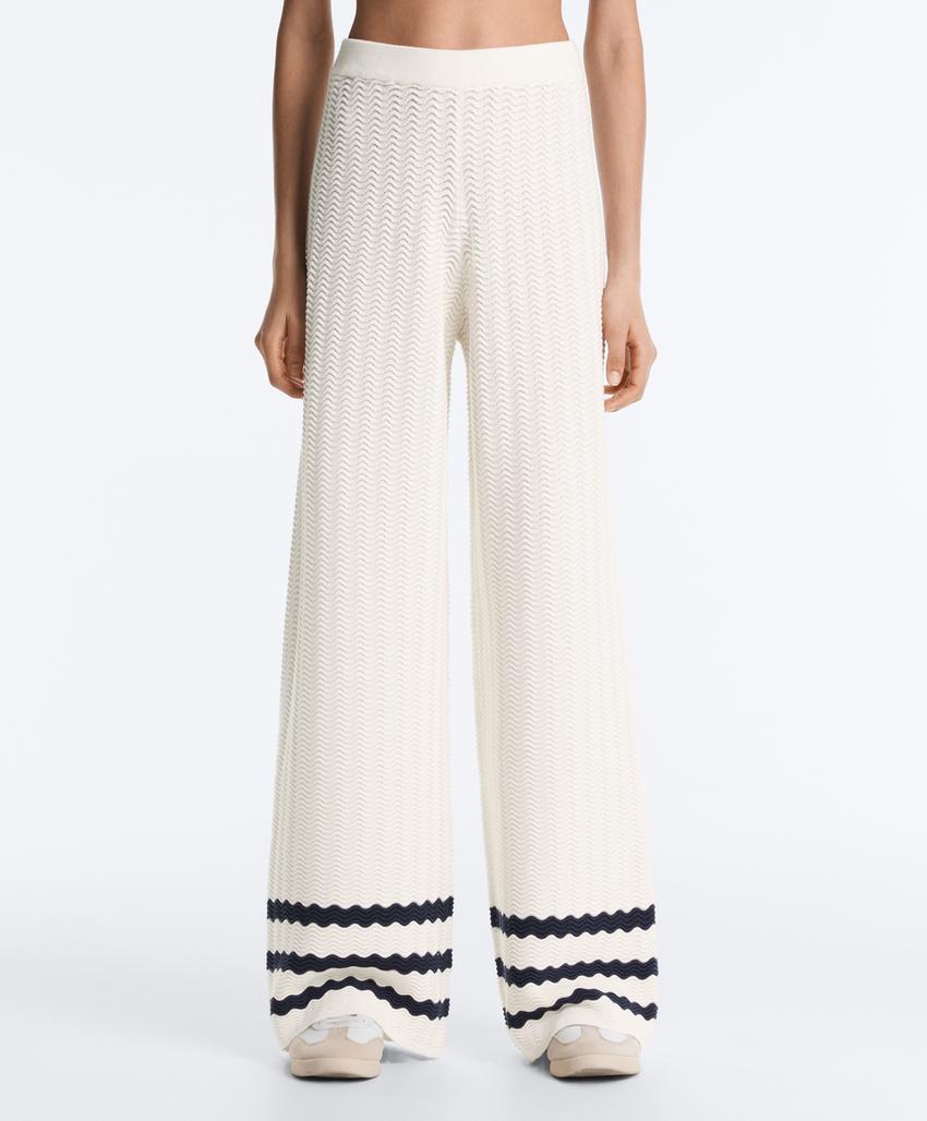 Вязаные прямые брюки «Волна»