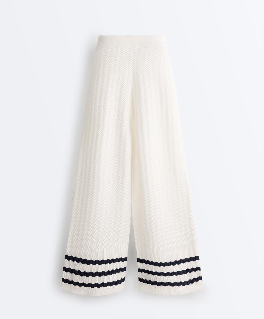 Вязаные прямые брюки «Волна»
