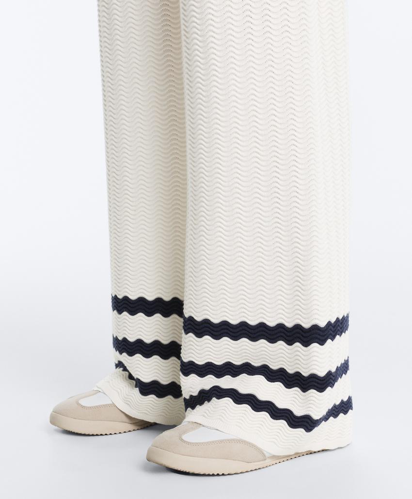 Вязаные прямые брюки «Волна»