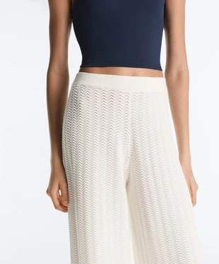 Вязаные прямые брюки «Волна»- Заказать в России