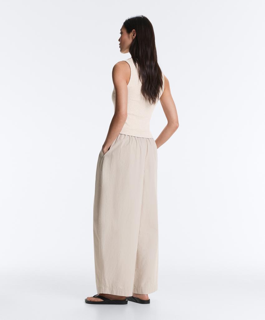 Майка Rib с широкими бретельками из хлопка и модала