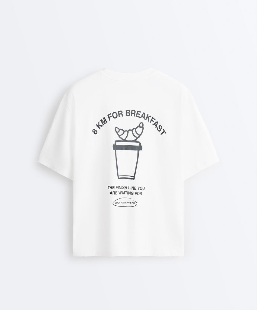 Футболка Boxy с надписью из смесового хлопка