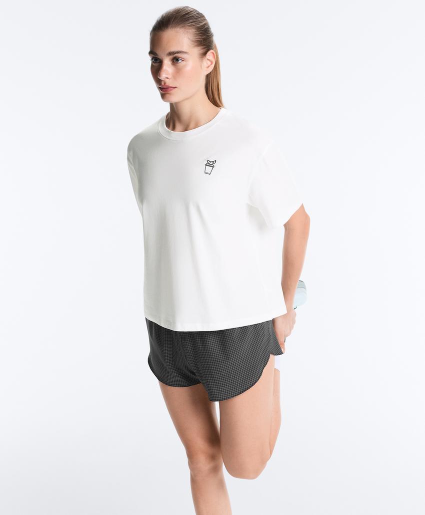 Футболка Boxy с надписью из смесового хлопка