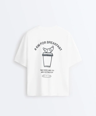 Футболка Boxy с надписью из смесового хлопка- Заказать в России