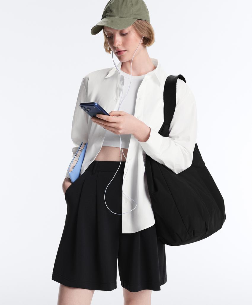 Бермуды с модалом и складками