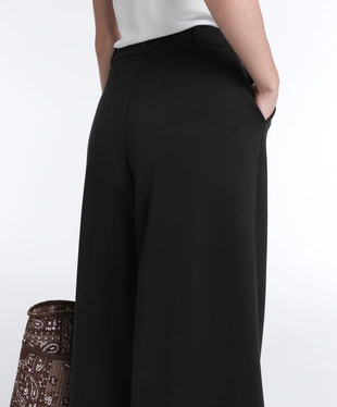 Широкие брюки-Crop с модалом, мягкие на ощупь, со складками- Заказать в России