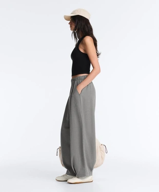 Брюки-бананы из смесовой ткани с лиоцеллом в клетку виши- Заказать в России