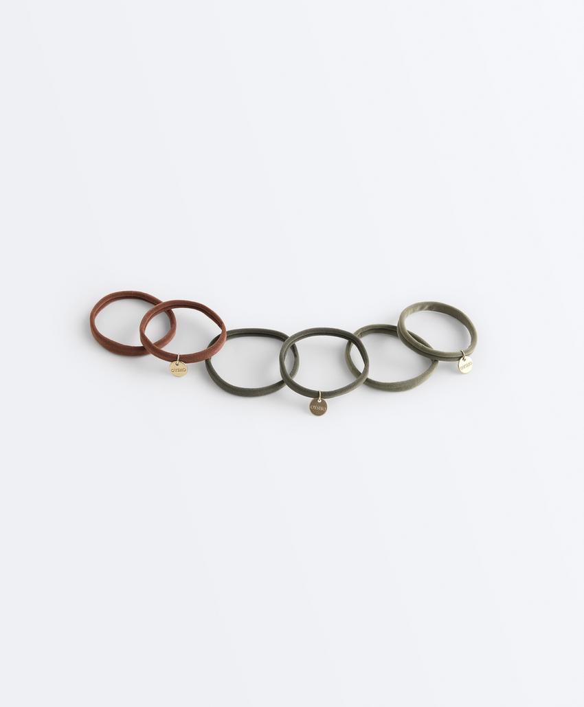 6 резинок для волос с логотипом Oysho