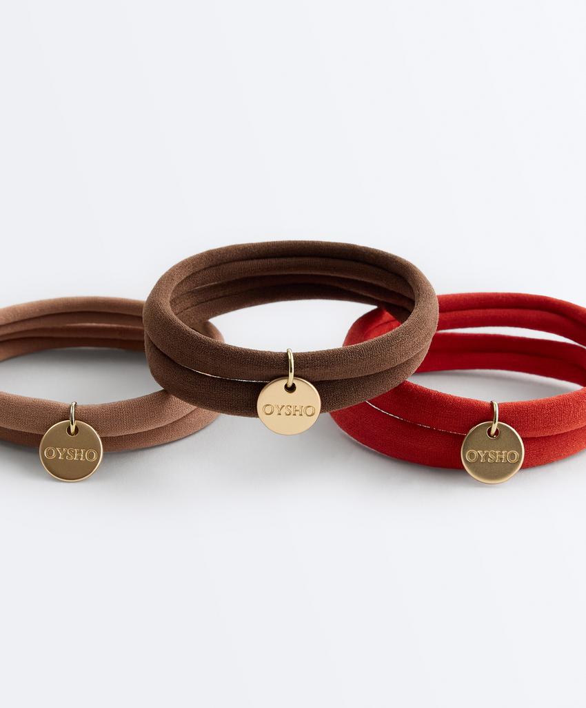 6 резинок для волос с логотипом Oysho