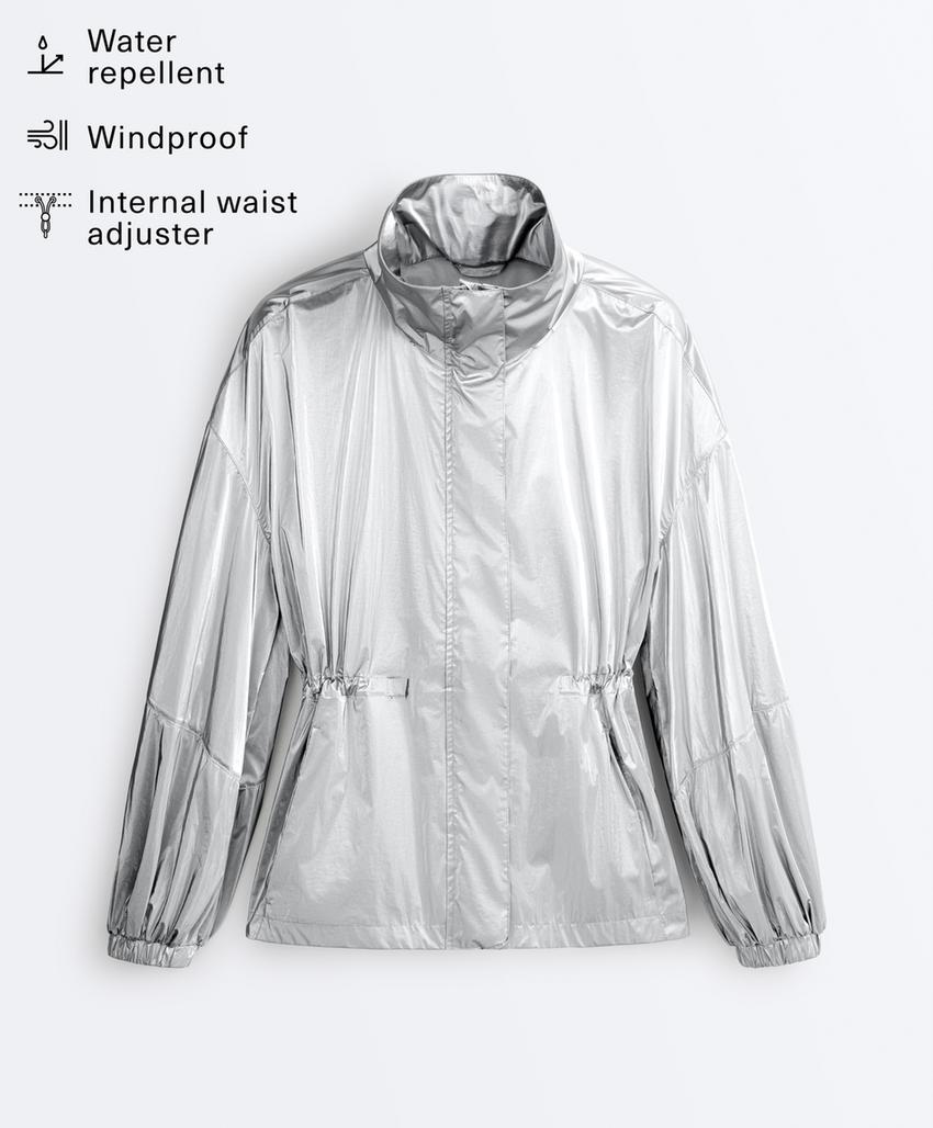 Водоотталкивающая куртка с эффектом металлик