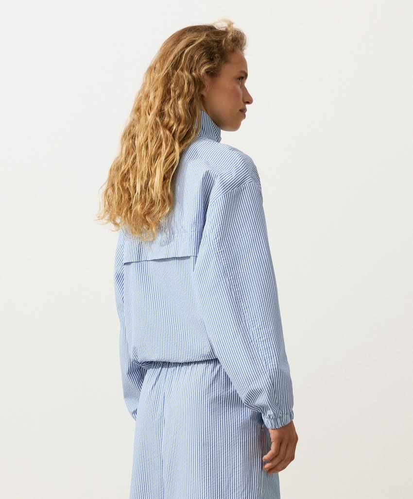 Куртка-track из смесового хлопка в полоску