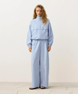 Куртка-track из смесового хлопка в полоску- Заказать в России