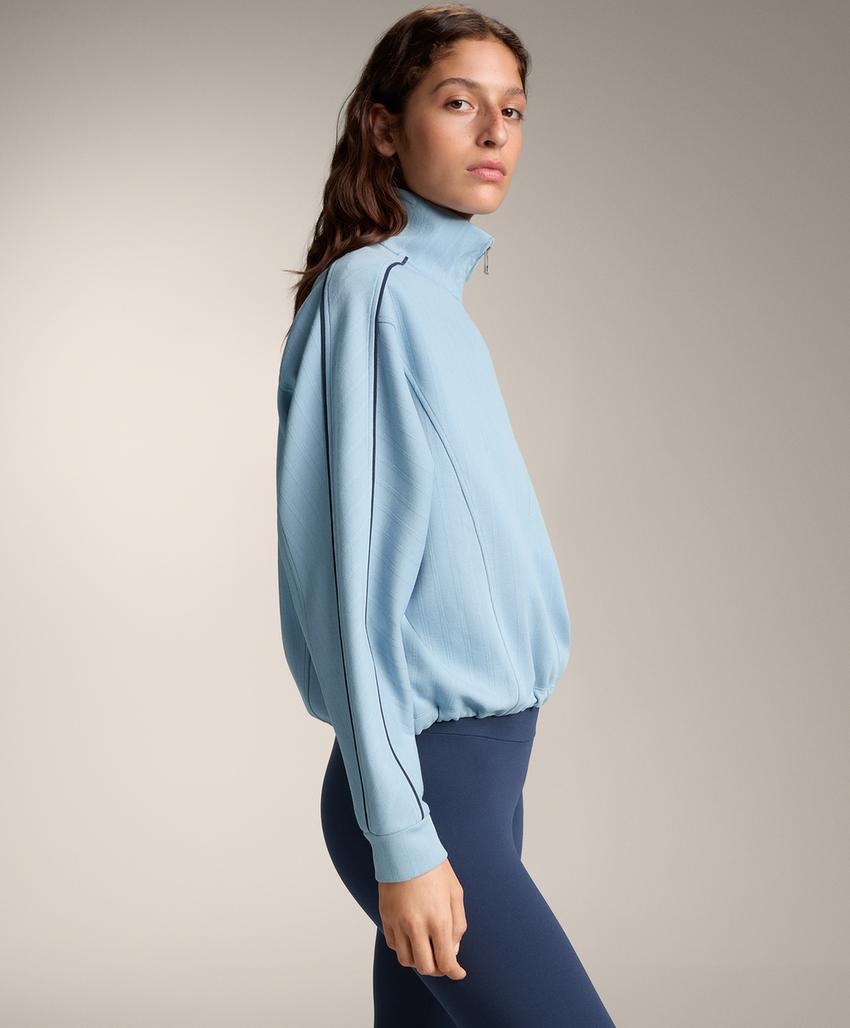 Куртка пике с боковым Piping из хлопка