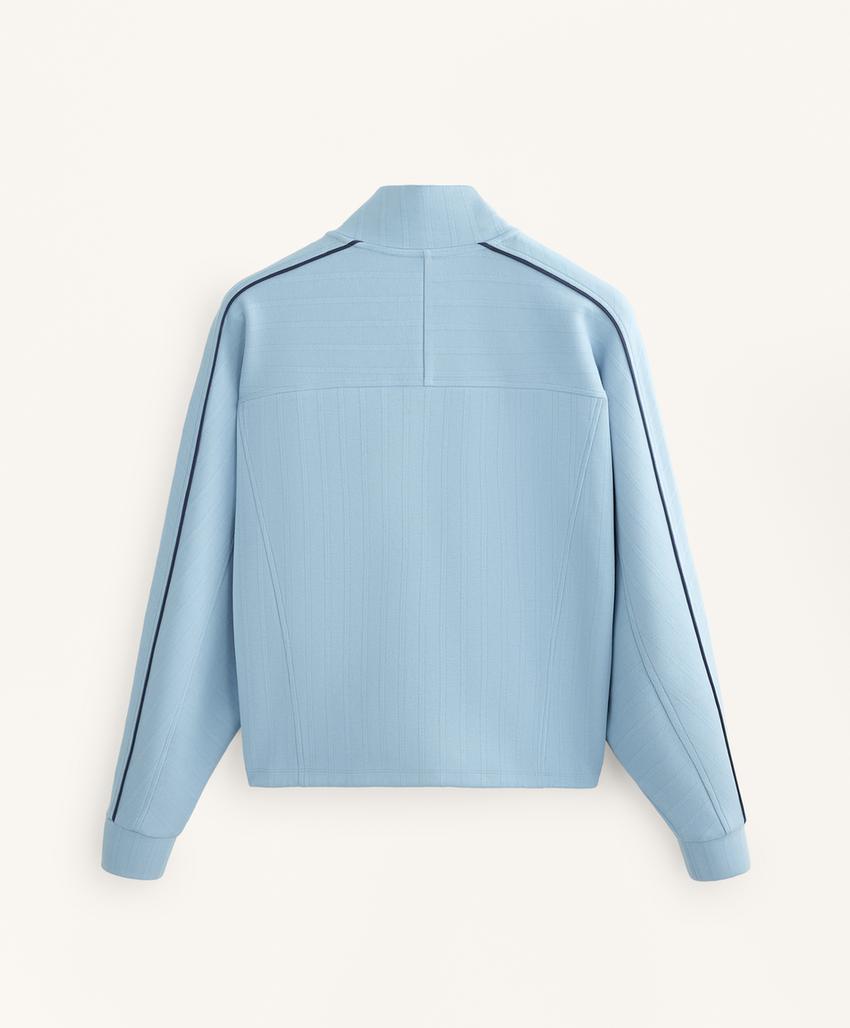 Куртка пике с боковым Piping из хлопка