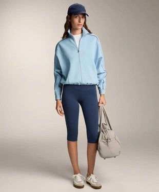 Куртка пике с боковым Piping из хлопка- Заказать в России