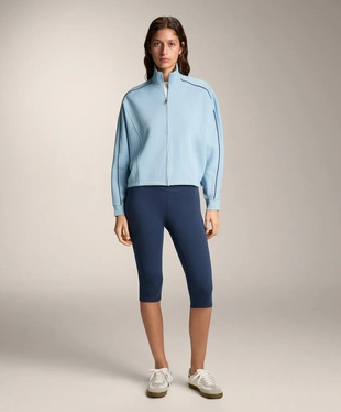 Куртка пике с боковым Piping из хлопка- Заказать в России