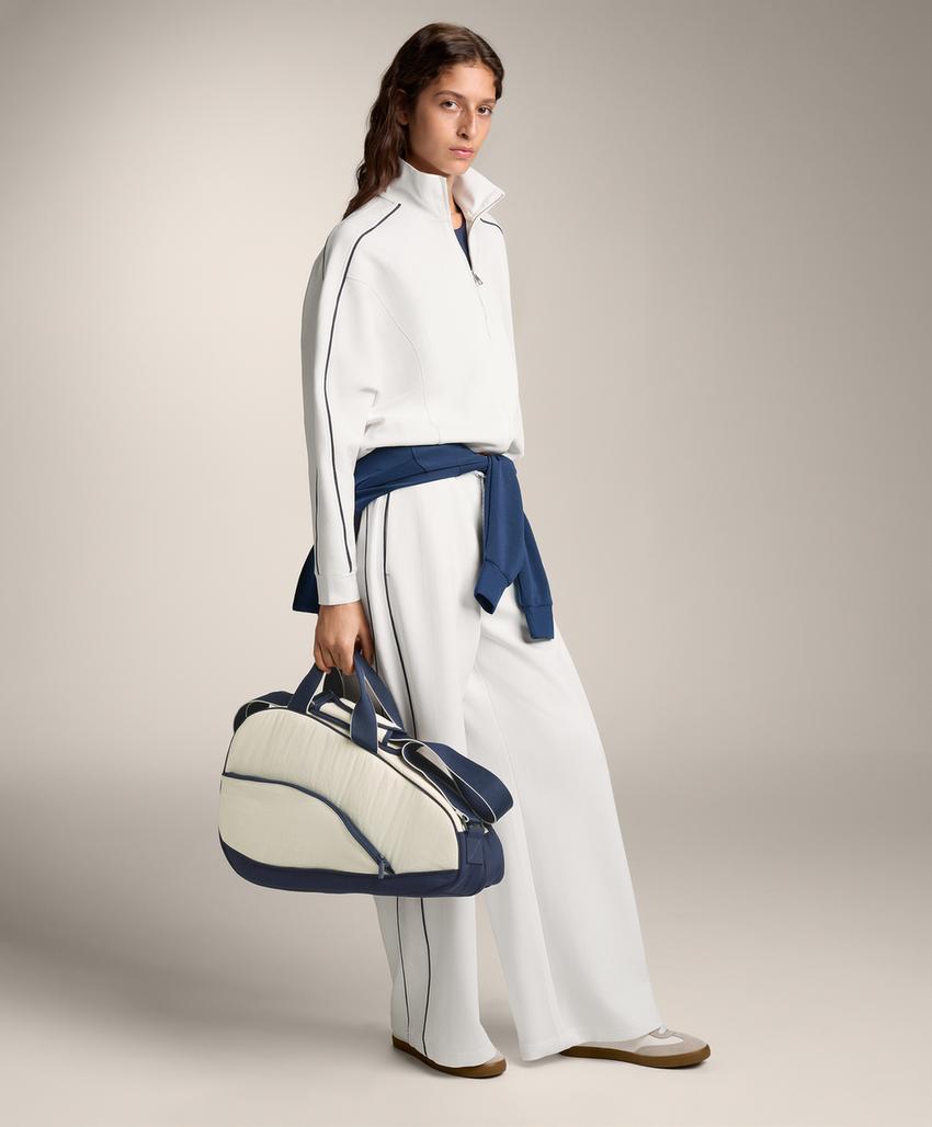 Куртка пике с боковым Piping из хлопка