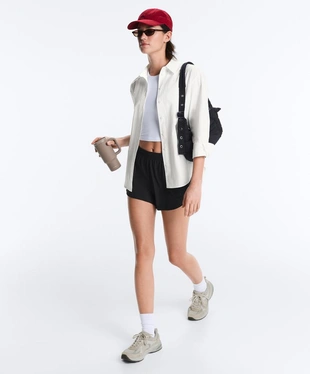 Рубашка из 100%-го хлопка с длинными рукавами- Заказать в России