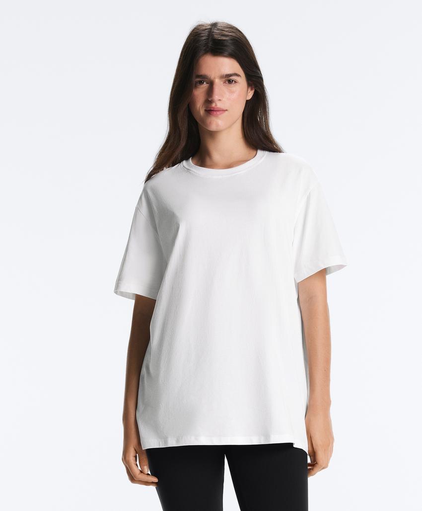 Футболка Oversize с короткими рукавами из смесового хлопка