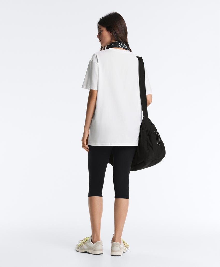 Футболка Oversize с короткими рукавами из смесового хлопка