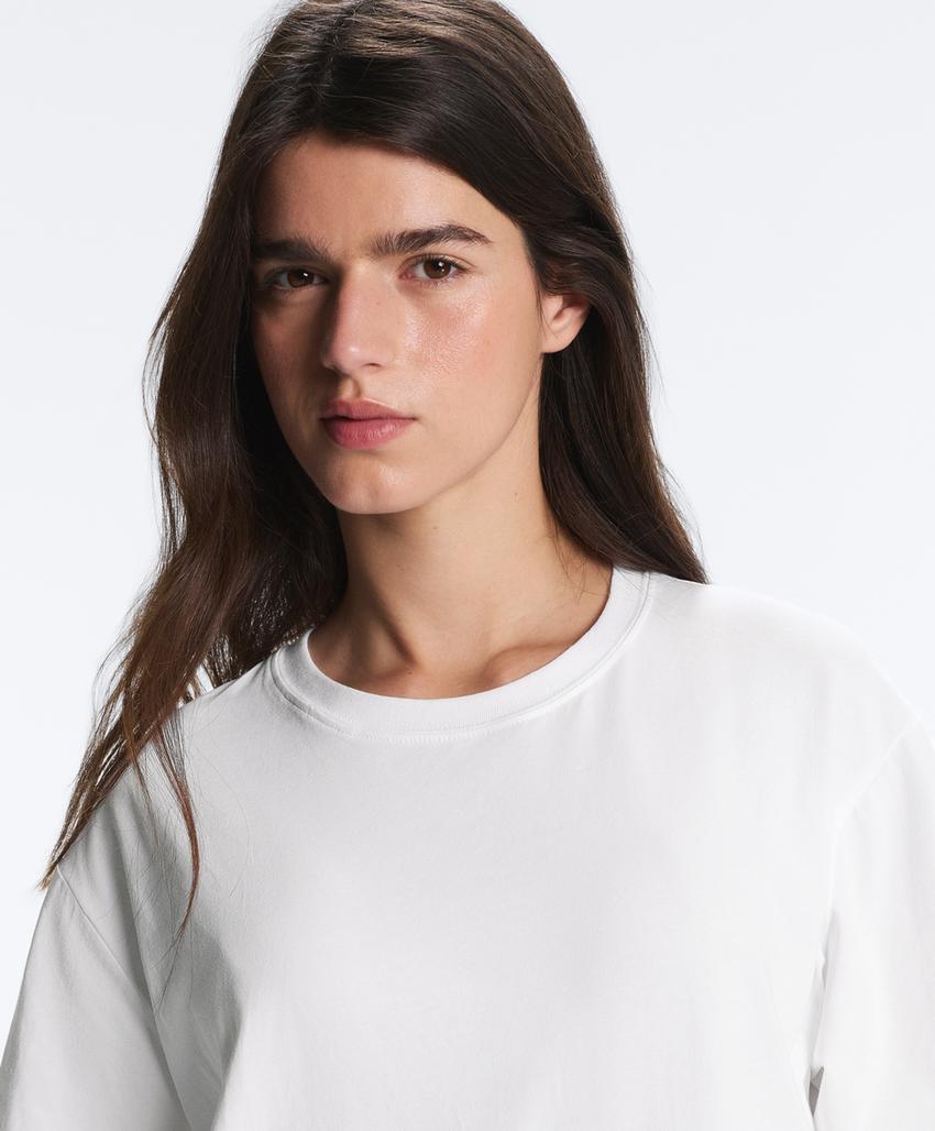 Футболка Oversize с короткими рукавами из смесового хлопка