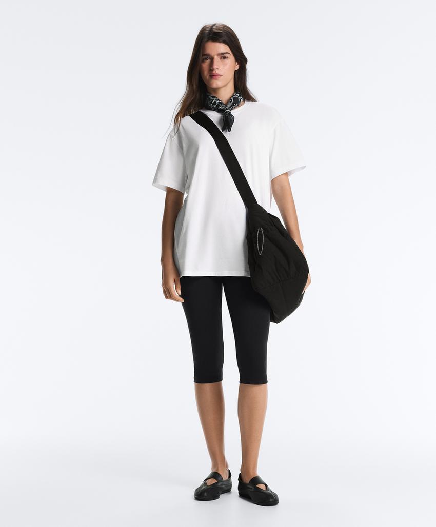 Футболка Oversize с короткими рукавами из смесового хлопка