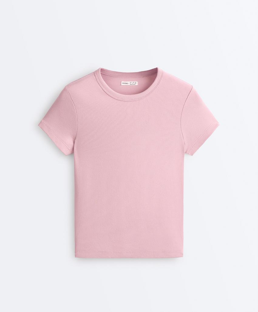 Футболка Rib Fit из смесового хлопка