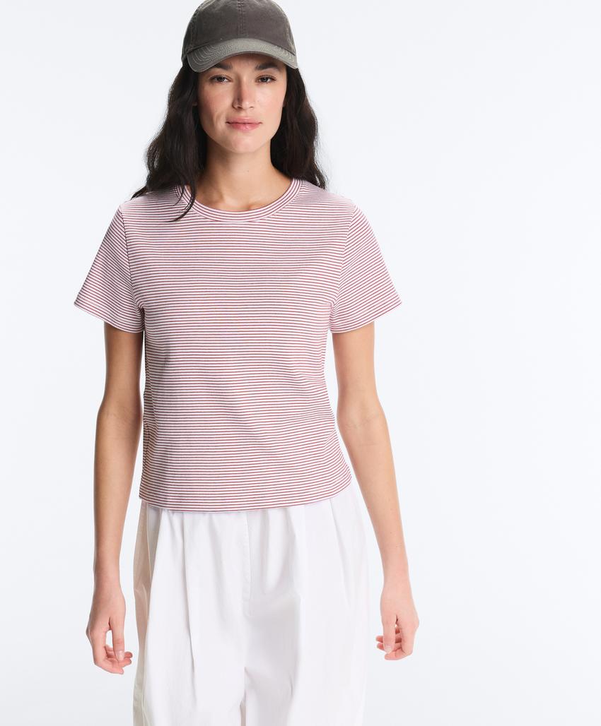 Футболка в полоску из смесового хлопка