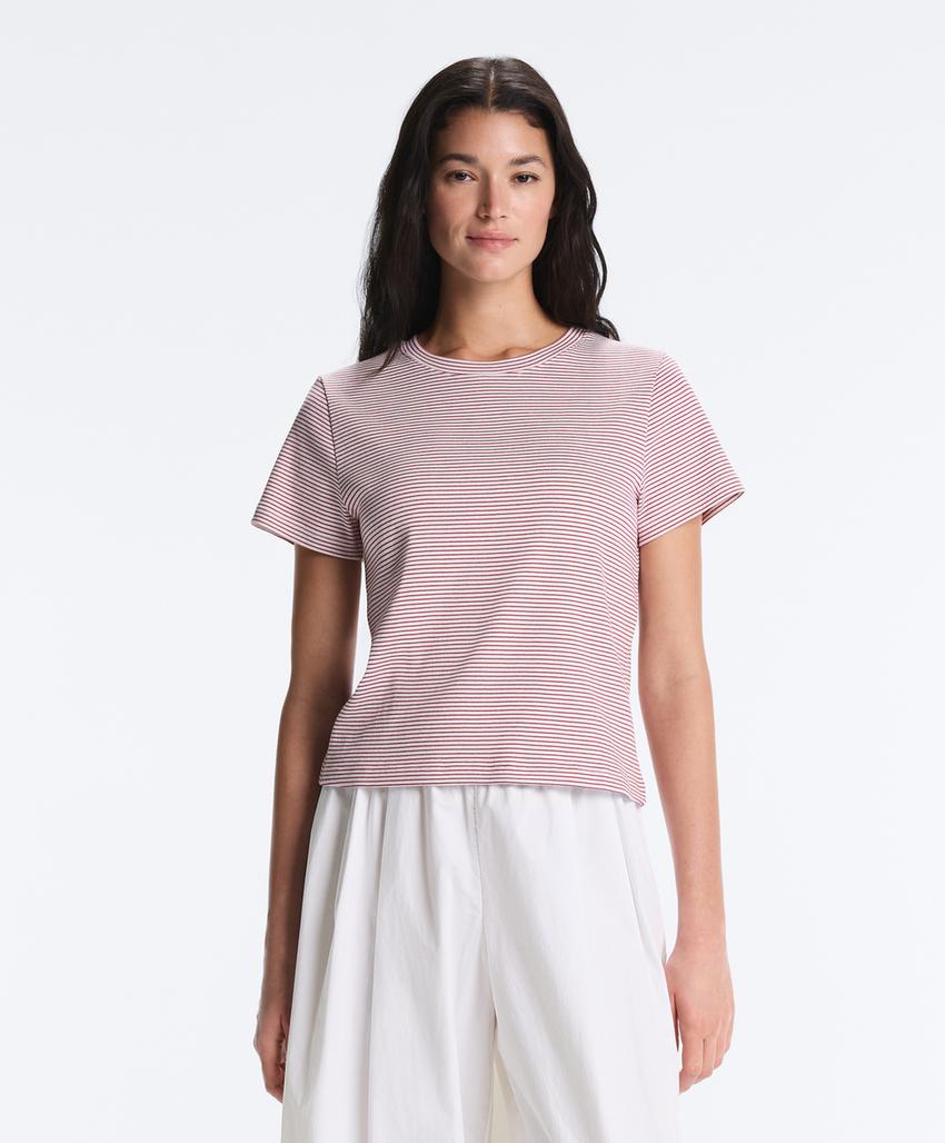Футболка в полоску из смесового хлопка