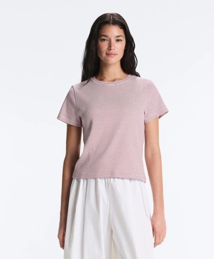 Футболка в полоску из смесового хлопка- Заказать в России