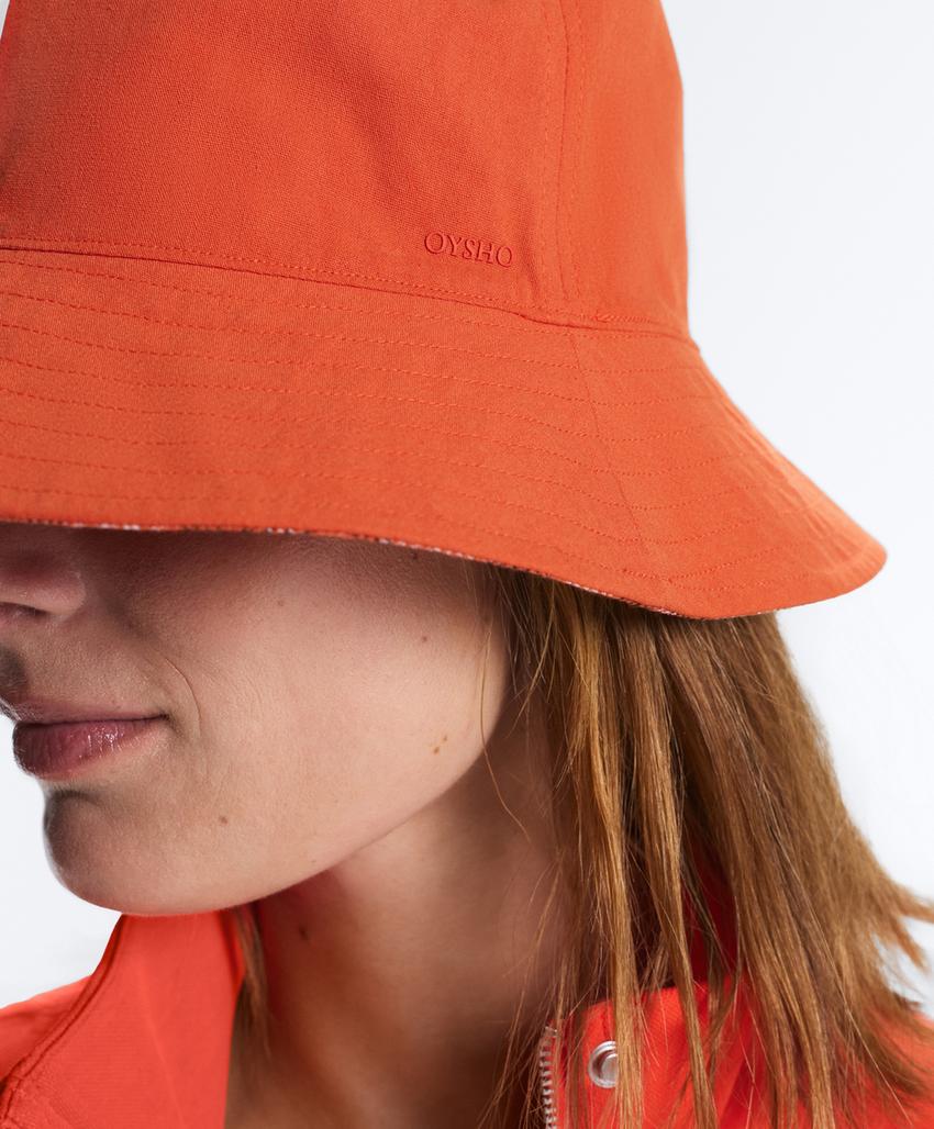 Двусторонняя панама из смесового хлопка в клетку