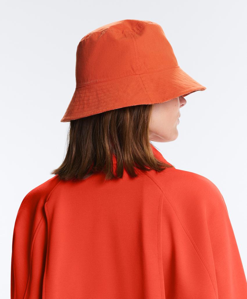 Двусторонняя панама из смесового хлопка в клетку