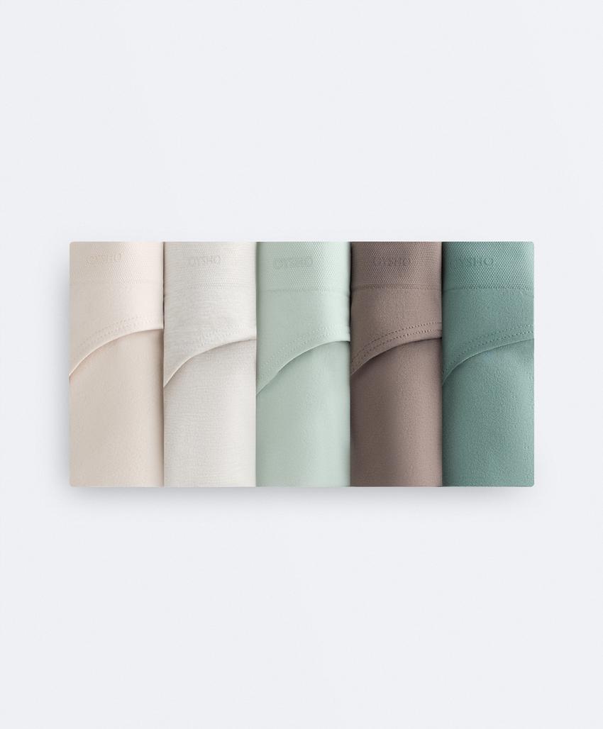 5 бесшовных трусов танга Seamless Soft touch с логотипом