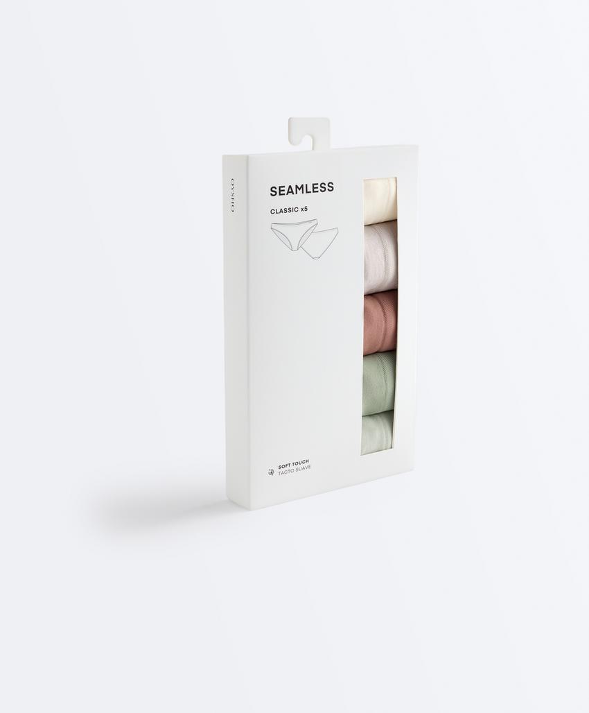 Набор из 5 бесшовных классических трусов Seamless из мягкой ткани