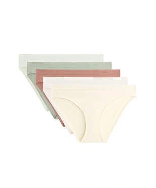 Набор из 5 бесшовных классических трусов Seamless из мягкой ткани- Заказать в России