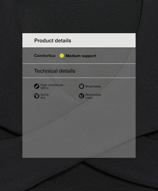 Спортивный бюстгальтер COMFORTLUX со средней степенью поддержки- Заказать в России