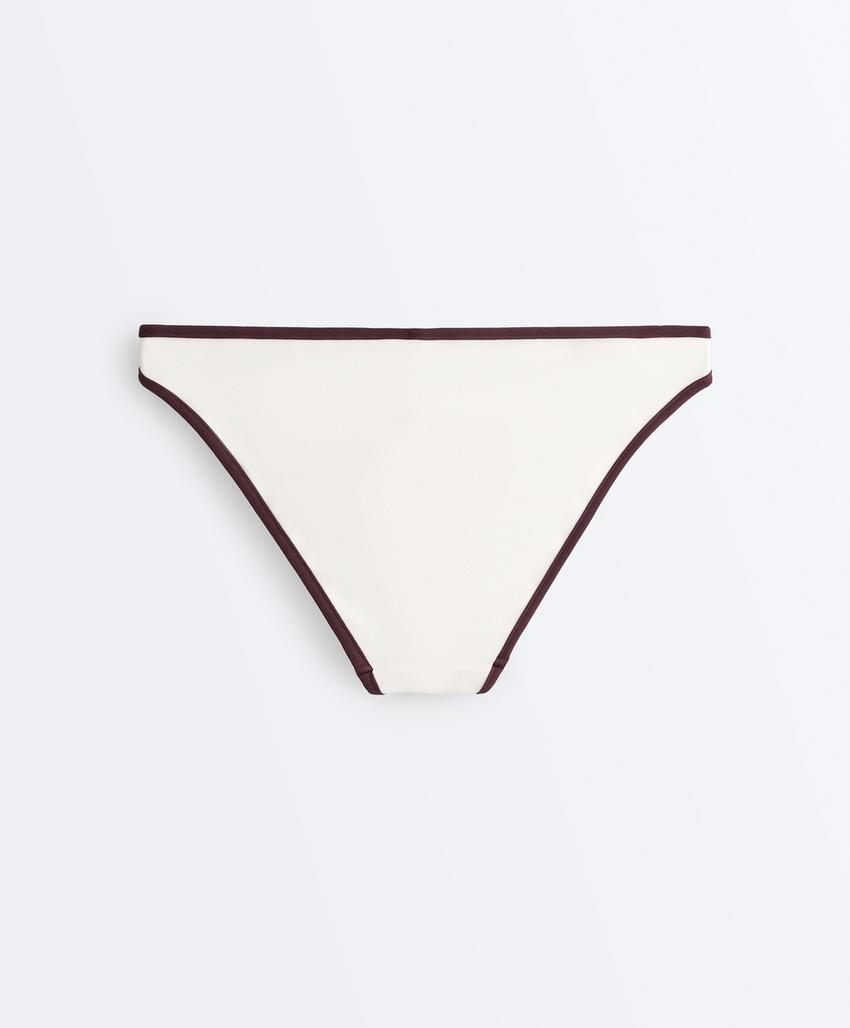 Классические плавки бикини с контрастной окантовкой