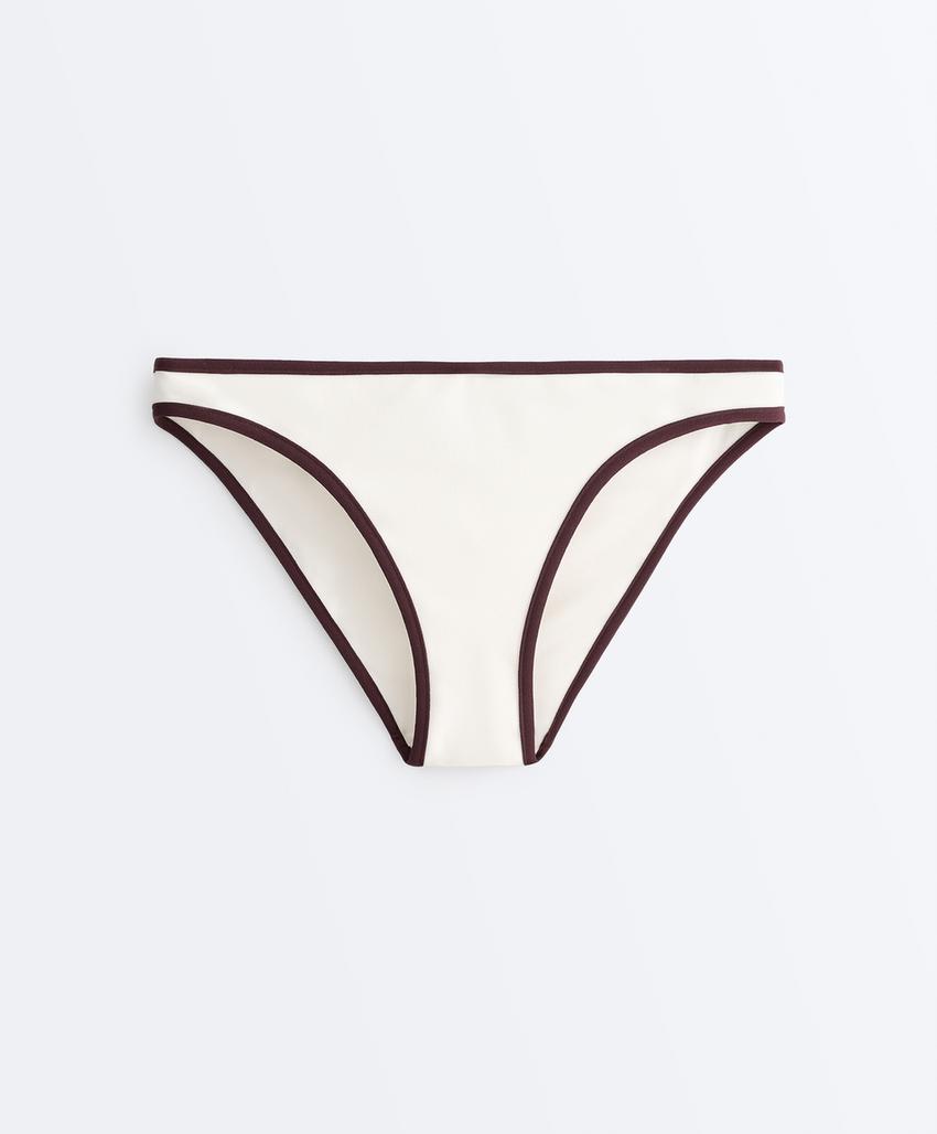 Классические плавки бикини с контрастной окантовкой