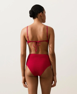 Классические высокие плавки бикини Waffle- Заказать в России