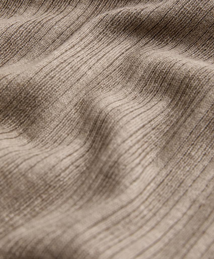 Длинная вязаная куртка Rib с боковой завязкой