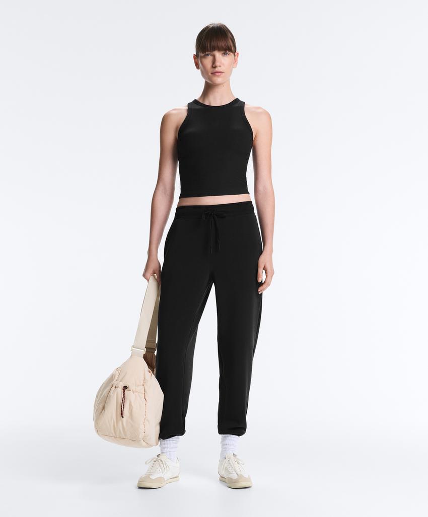 Зауженные брюки Jogger из мягкого модала в рубчик