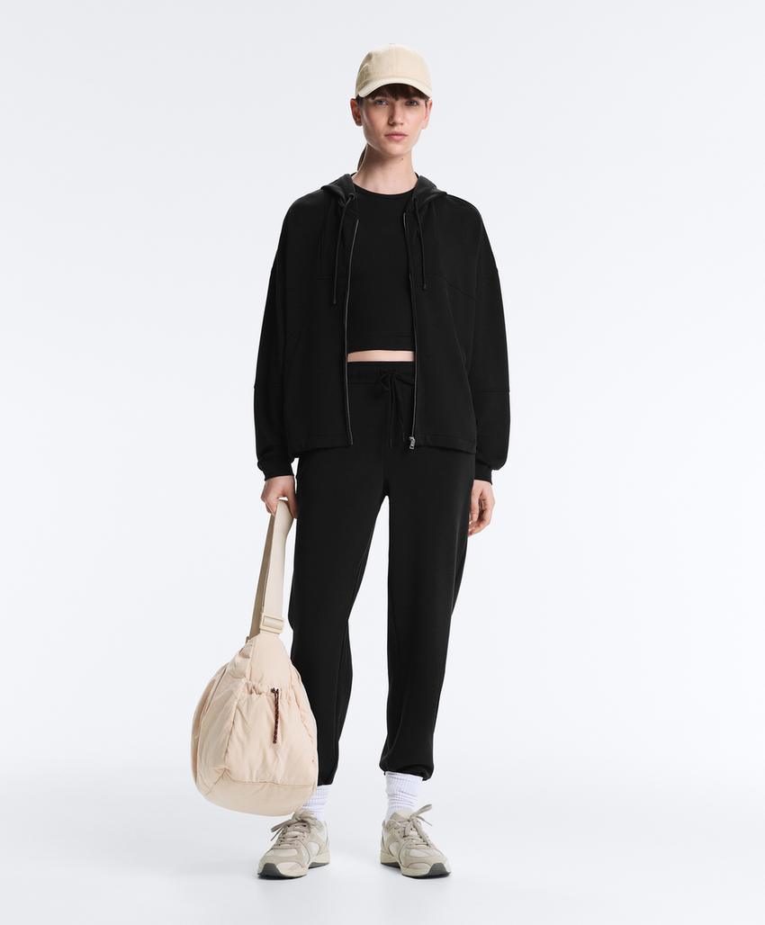 Зауженные брюки Jogger из мягкого модала в рубчик