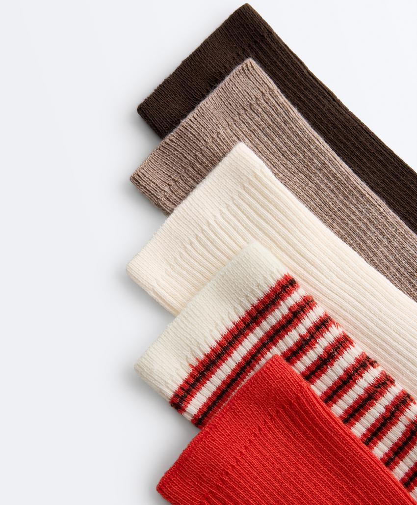 5 пар классических носков из смесового хлопка