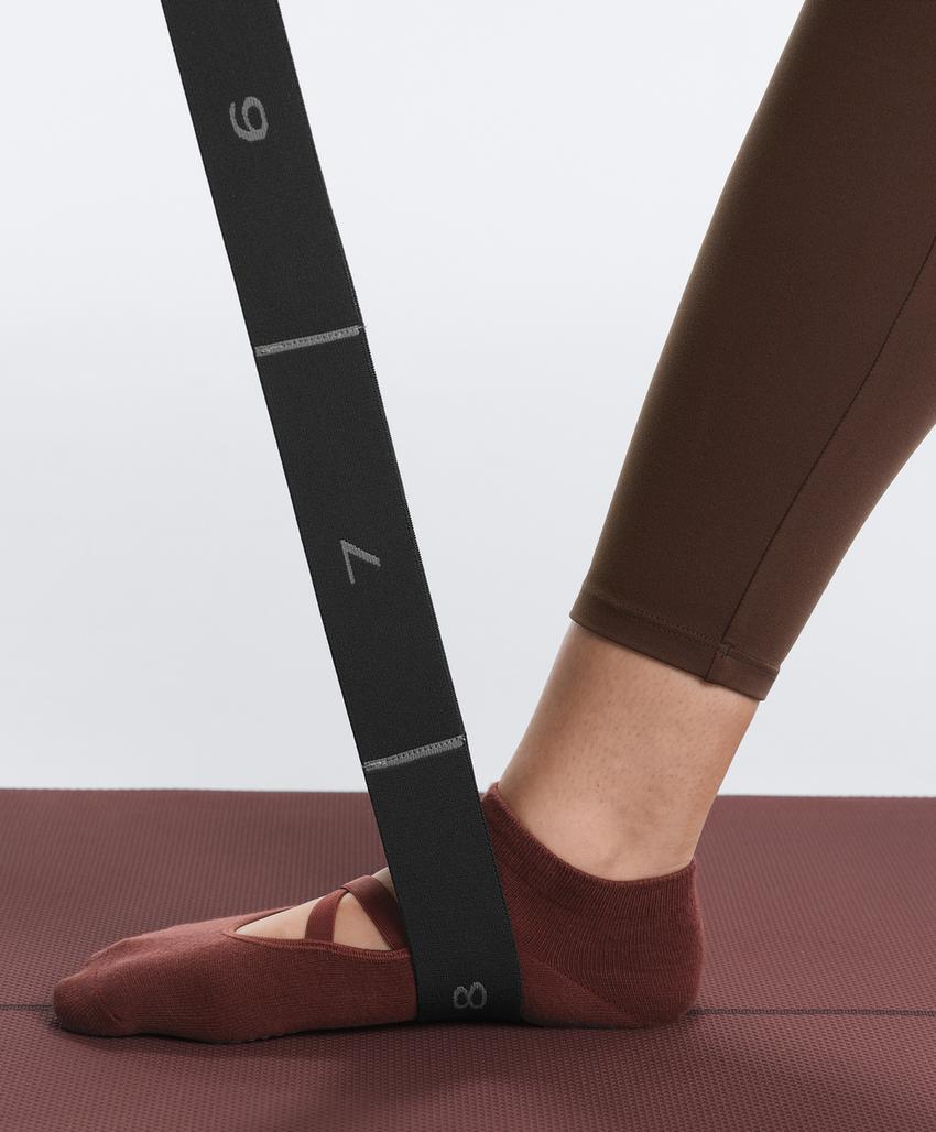 Носки для йоги и пилатеса из хлопкового смесового материала с перекрестными ремешками, 2 пары