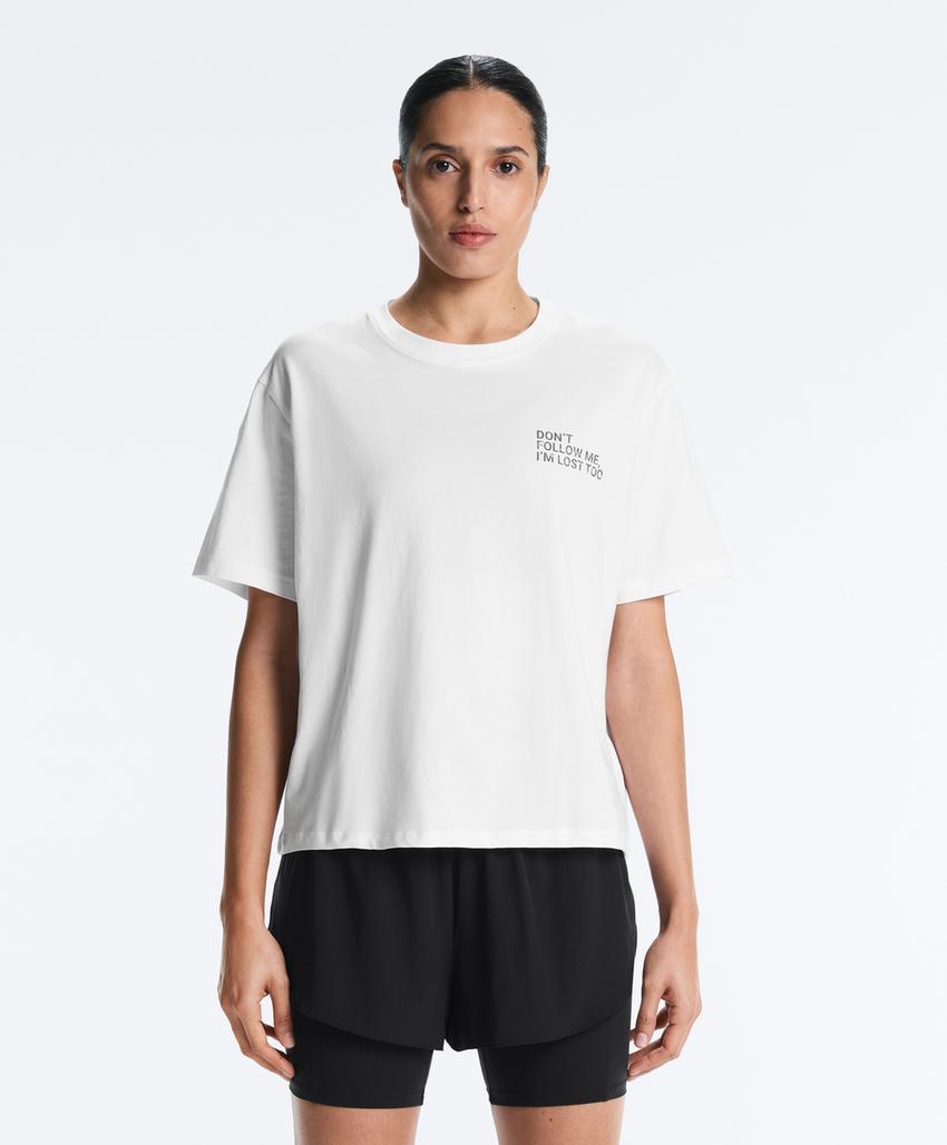 Футболка Boxy с надписью из смесового хлопка