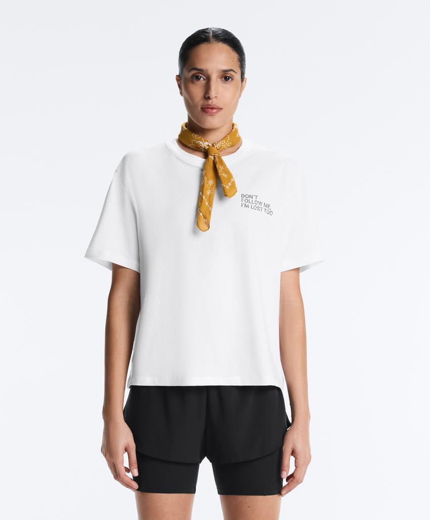 Футболка Boxy с надписью из смесового хлопка