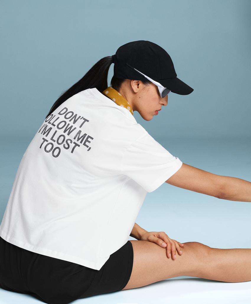 Футболка Boxy с надписью из смесового хлопка