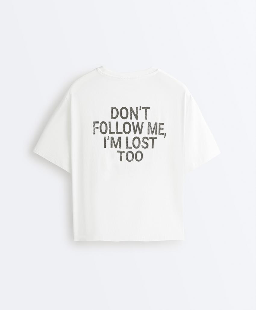 Футболка Boxy с надписью из смесового хлопка